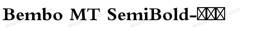 Bembo MT SemiBold字体转换